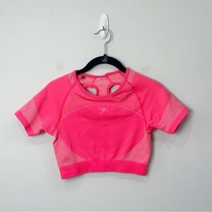 Gymshark Ultra Seamless Crop Top Neon Pink